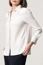 Stretch Georgette: Front Fly Shirt
