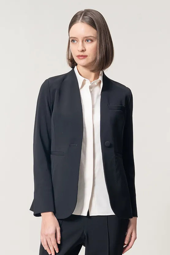 Stretch Georgette: Front Fly Shirt