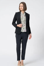 Stretch Chiffon: Ruffle Long-Sleeve Blouse