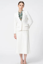 Stretch Chiffon: Ruffle Long-Sleeve Blouse