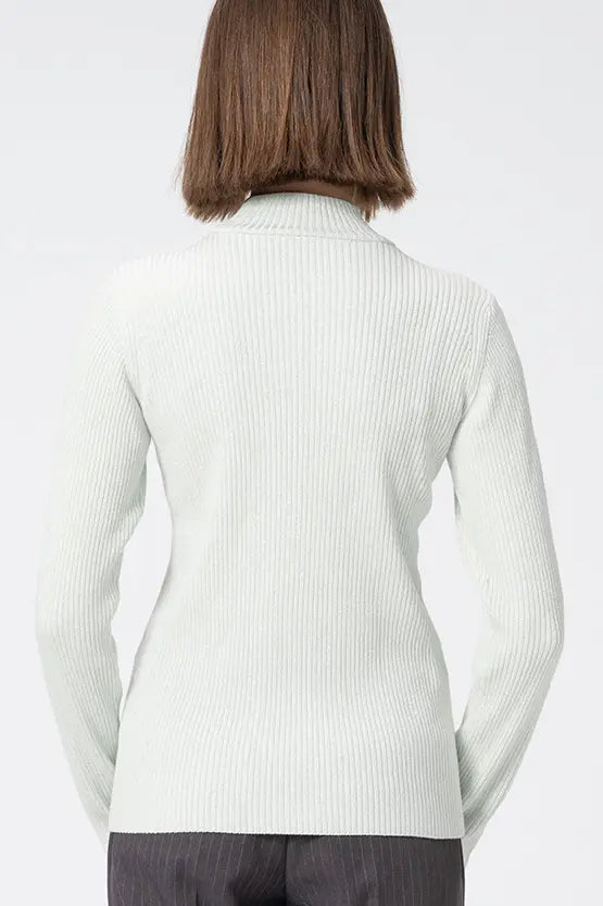 【Washable Wool Knit】High-Neck Top