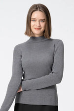 【Washable Wool Knit】High-Neck Top
