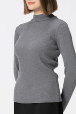 【Washable Wool Knit】High-Neck Top