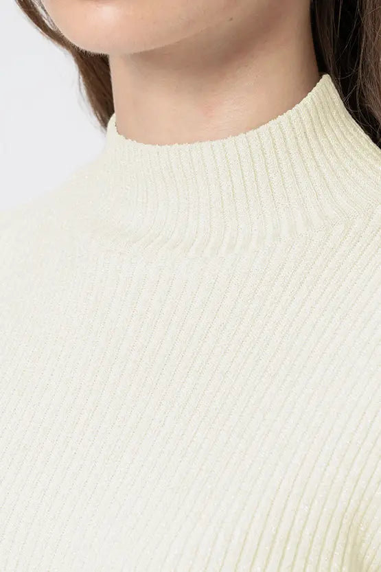 【Washable Wool Knit】High-Neck Top