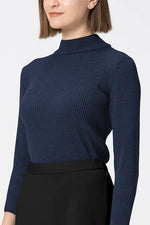 【Washable Wool Knit】High-Neck Top