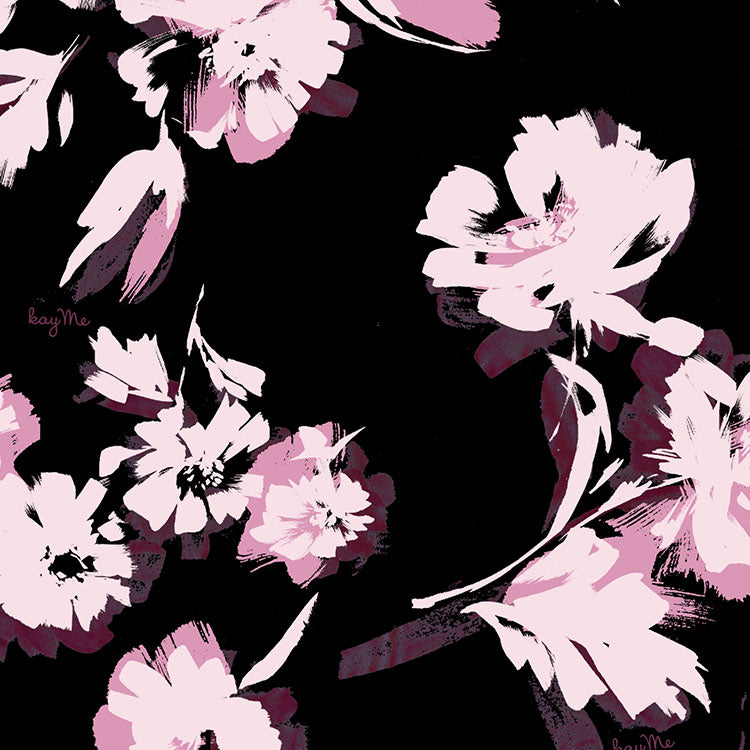 Layered flowers create a three-dimensional effect