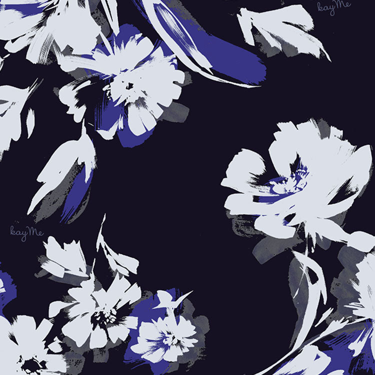 Layered flowers create a three-dimensional effect