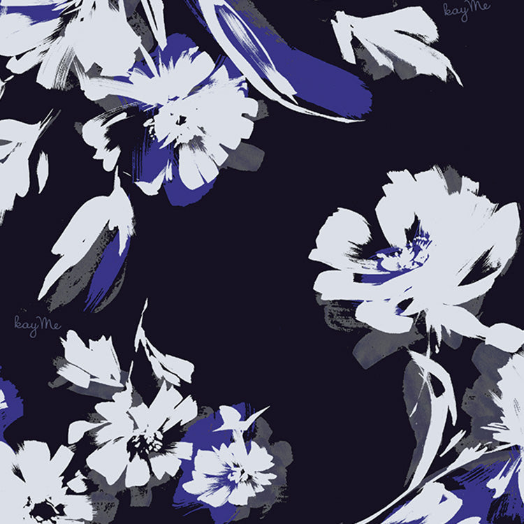 Layered flowers create a three-dimensional effect