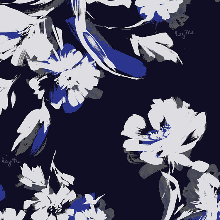 Layered flowers create a three-dimensional effect