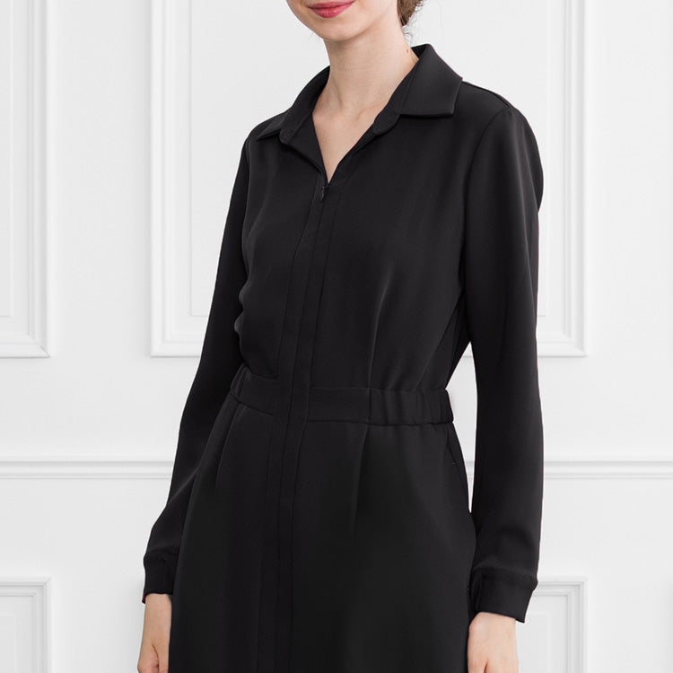 Luxurious twill material that looks like woven fabric but is stretchy
