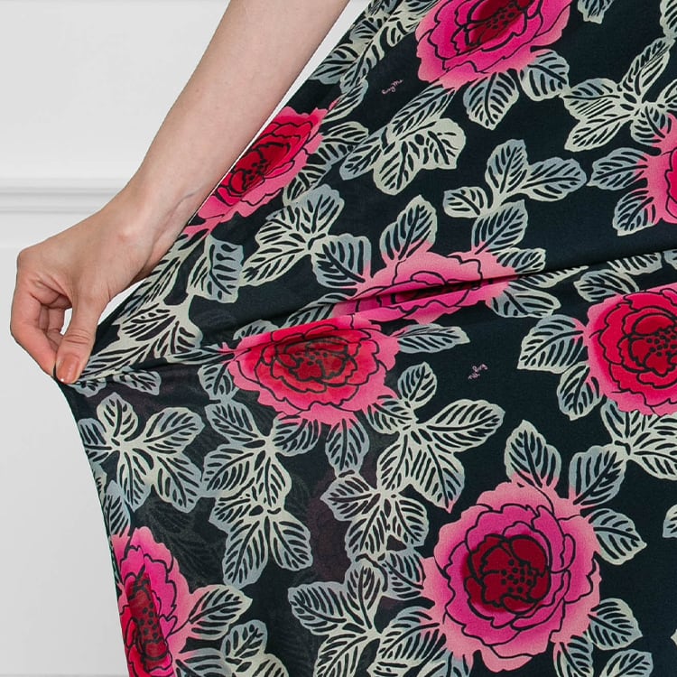 High-quality stretch chiffon material