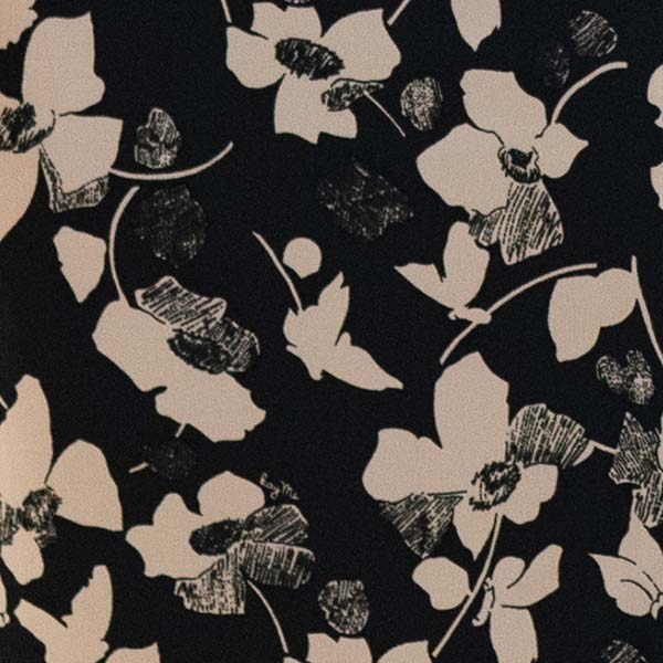 Classical flowers drawn with delicate lines