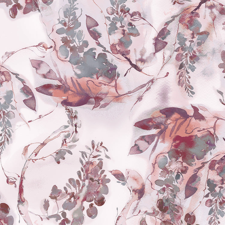 A fantastical botanical print with a watercolor touch