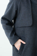 Fur Free: Navy Brown Long Coat