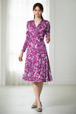 Pink Flower Wrap Dress