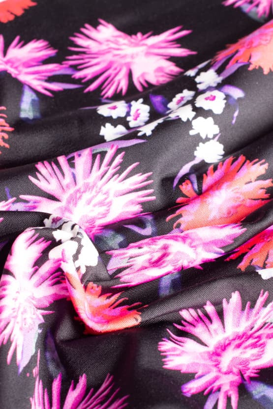 Black Pink Margaret Gather Dress