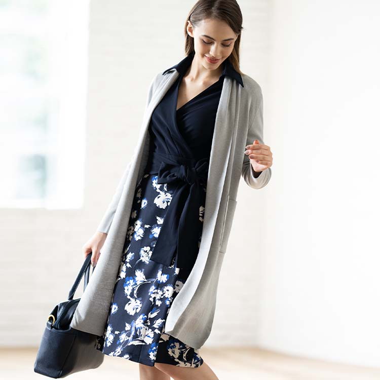 Wear a versatile cardigan that feels smooth against the skin