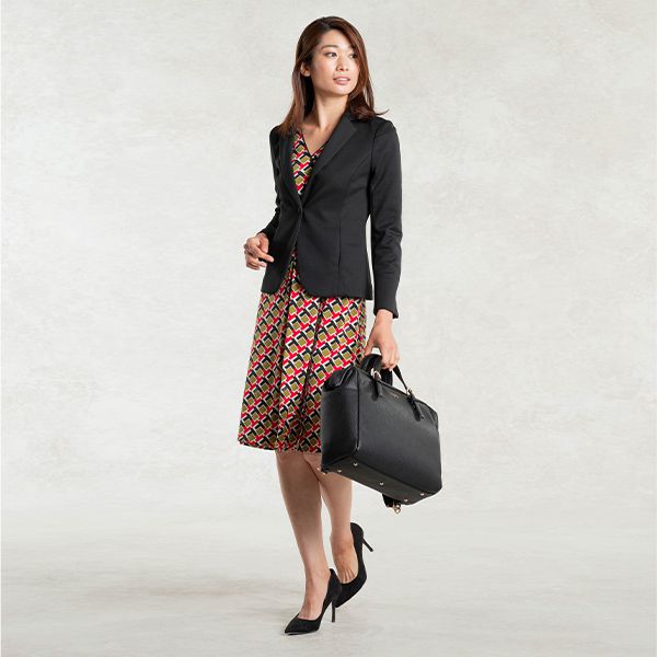 Pair with a black jacket for a chic business style