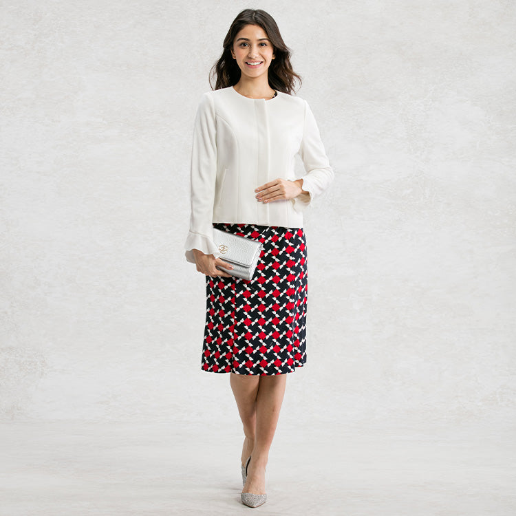 Add a white jacket for a refreshing look