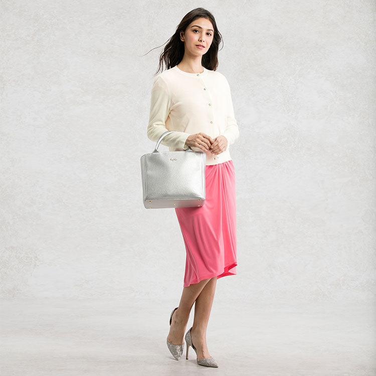 Add white for a feminine look