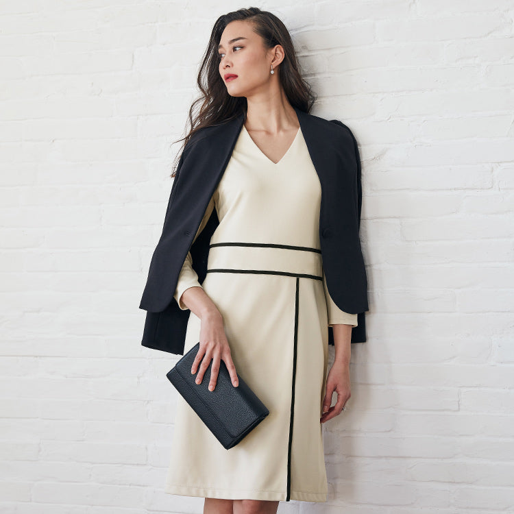 Add composure with a black jacket