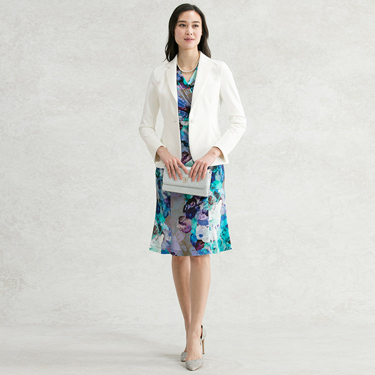 Add a white jacket for a refreshing twist