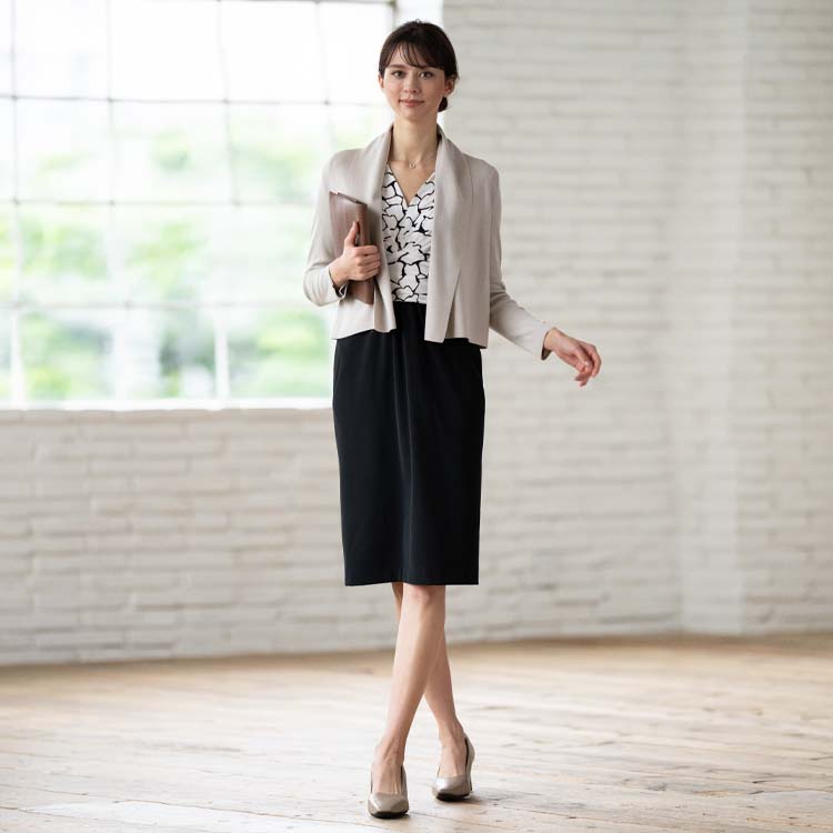 Wear a striped cardigan for a comfortable yet neat look