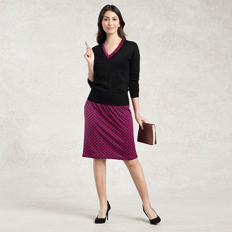 Add a knit top for days in the office