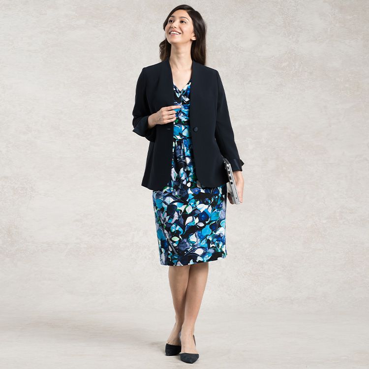 Tone down with navy