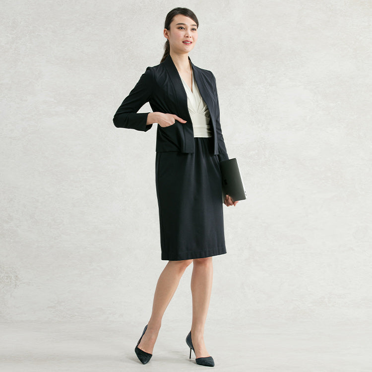 A bolero-length jacket for a lighter look