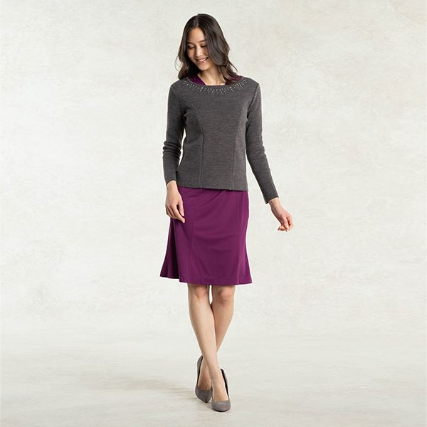 Comfortable office stlye with a Grey Knit