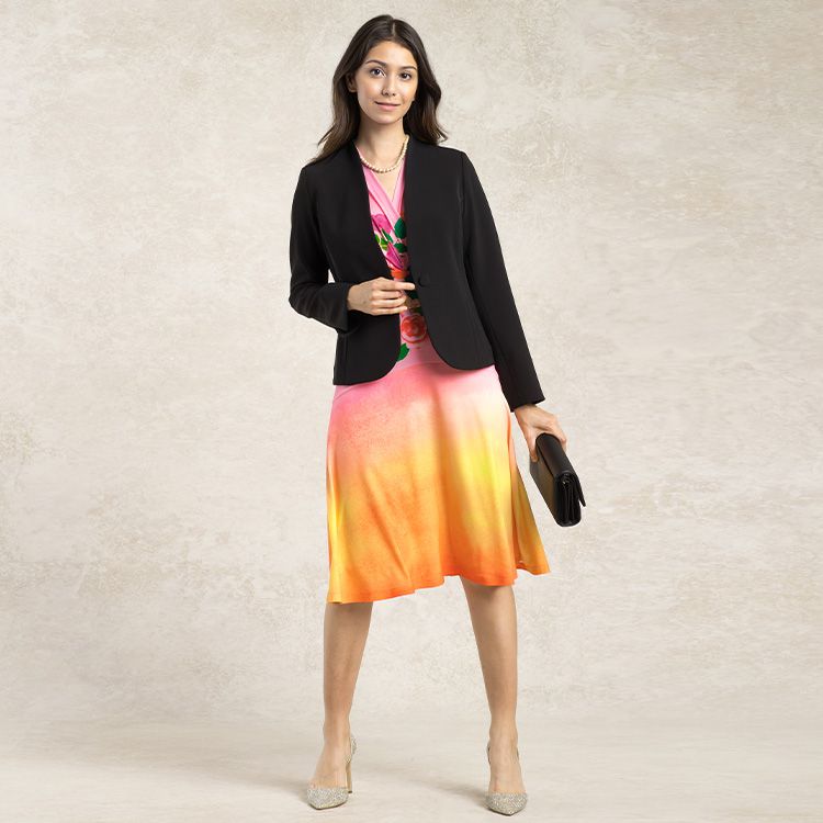 Add composure with a black jacket
