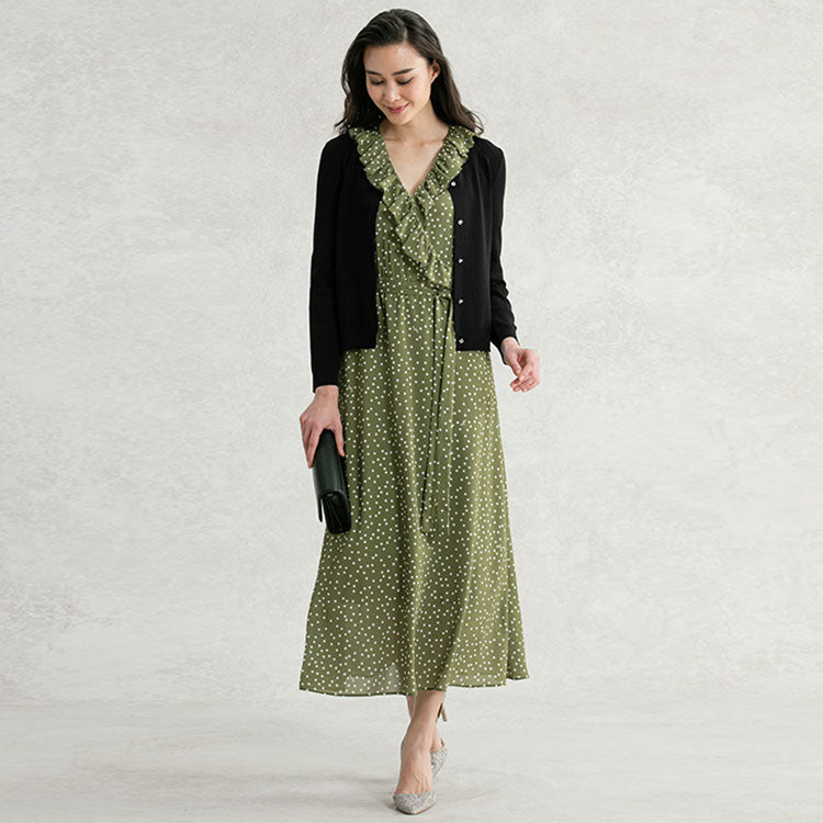 Tighten up with a black cardigan