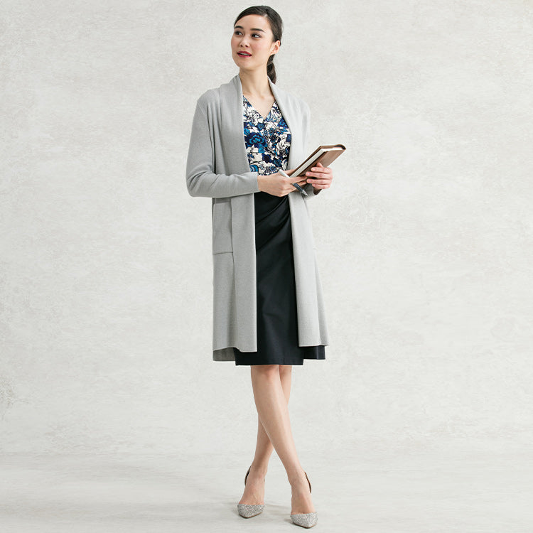 Add a long cardigan for a comfortable day in the office