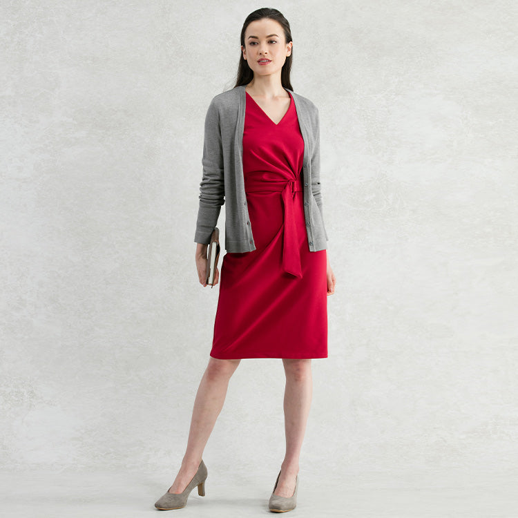 Cool down with a grey cardigan