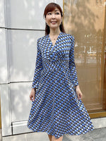 Silk-Like Purple King'S Road Cache-Coeur Dress