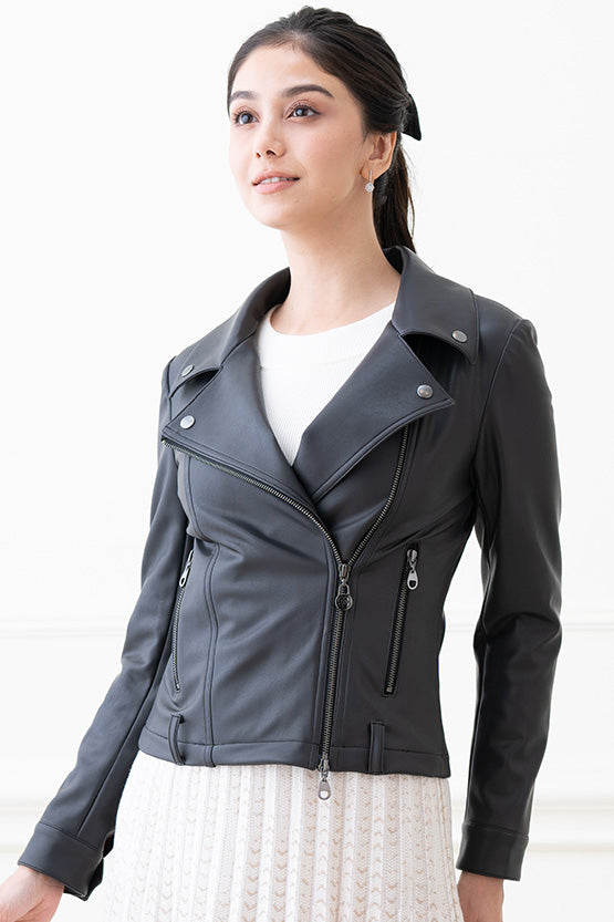 Black Stretch Riders Jacket