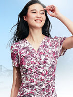 Japanese Pattern: Peony Ryukyu-Bingata Gather Dress