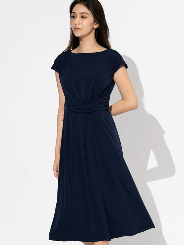 Navy A-line Actress Dress