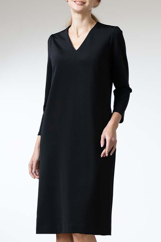[Space Material] Black Sack Dress