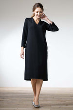 [Space Material] Black Sack Dress