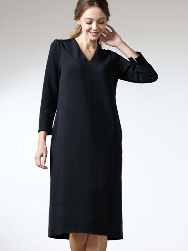 [Space Material] Black Sack Dress