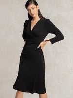 Black Gather Dress