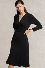 Black Gather Dress