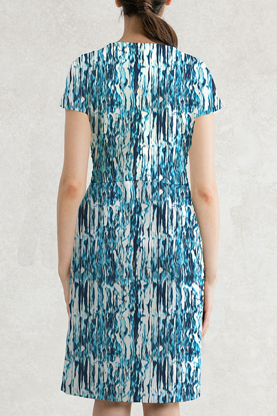 4-Way Stretch: 4-Way Jersey Sunglint Twist Dress