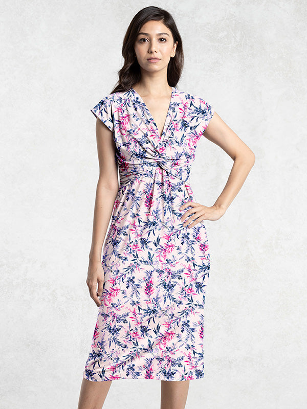 Pink Lavender Twist Dress