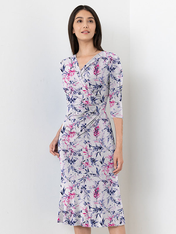 Pink Lavender Gathered Dress