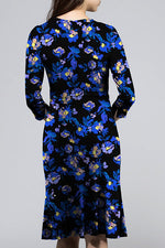 Blue Elena Gathered Dress