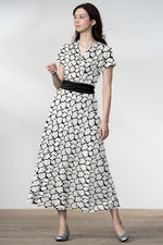 Long Length: White Giraffe X Black Long Marilyn Dress