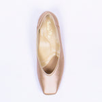 Champagne Pink Vegan Leather Fluffy Flats